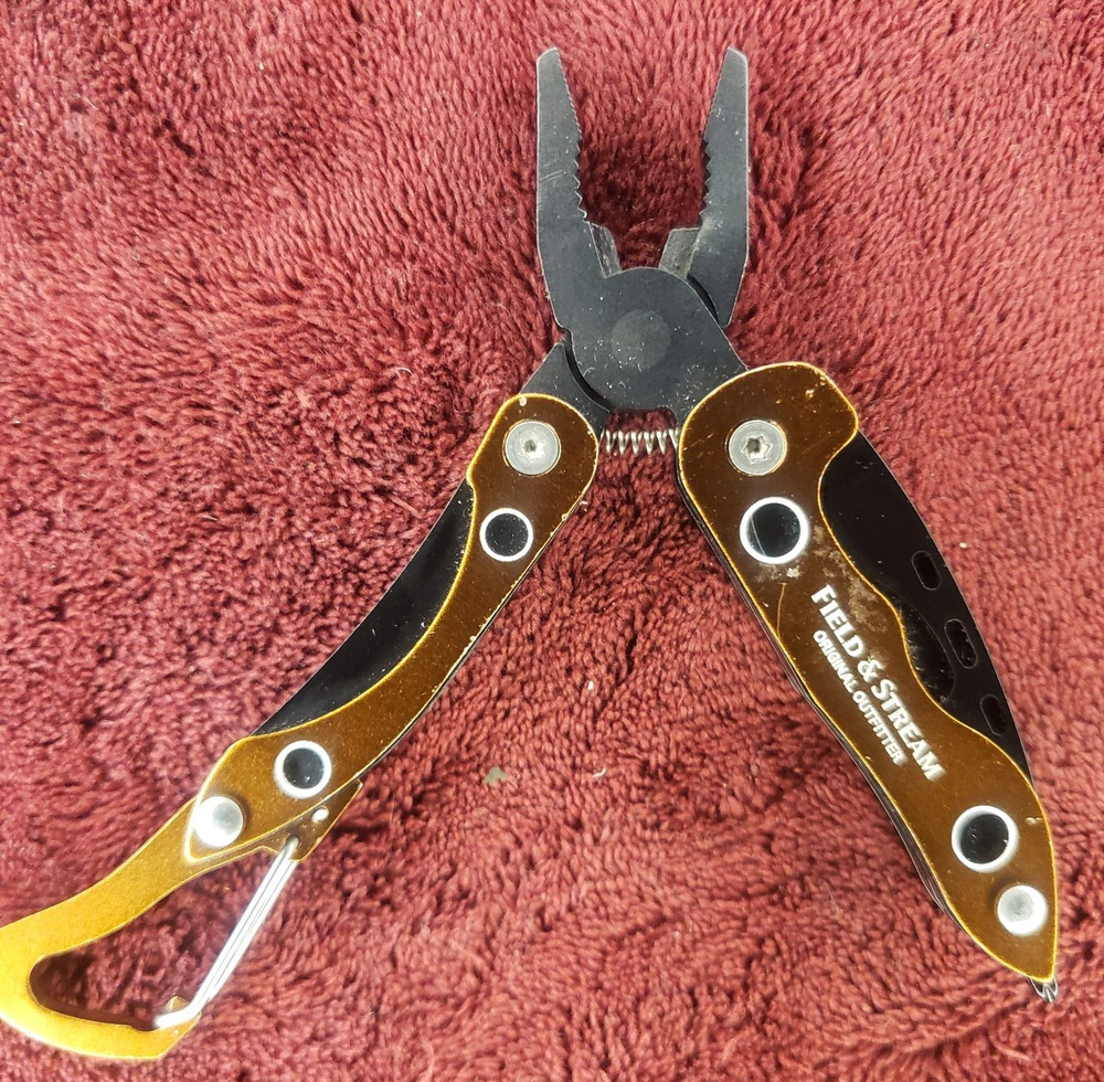 Field & Stream Multi Tool Orange Scissors Pliers