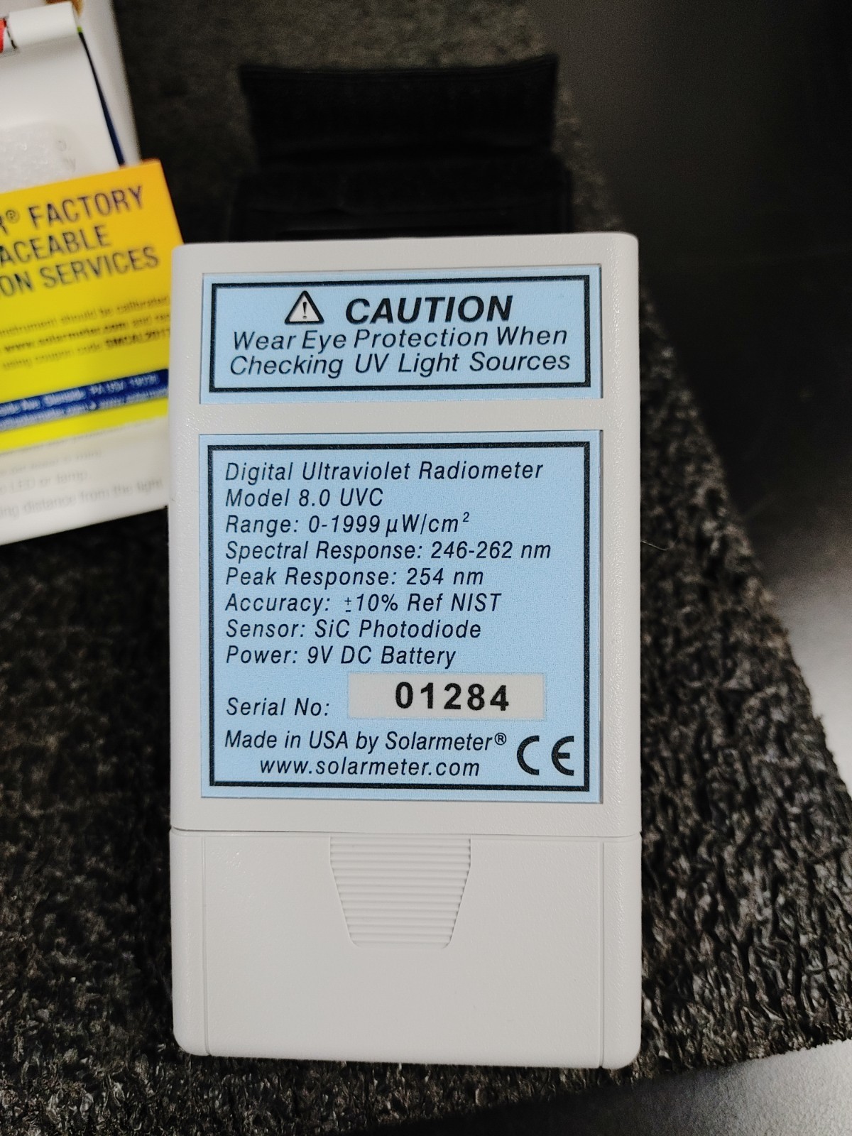 SOLARMETER Model 8.0 UVC Digital UV Ultraviolet Compact Handheld Radiometer