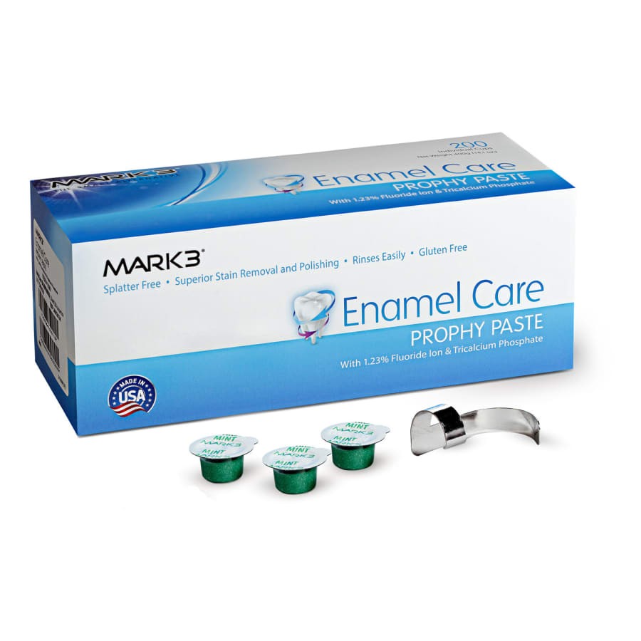 MARK3 200 Cups Prophy Paste 1.23% Fluoride Non Splatter Fine Medium Coarse Extra