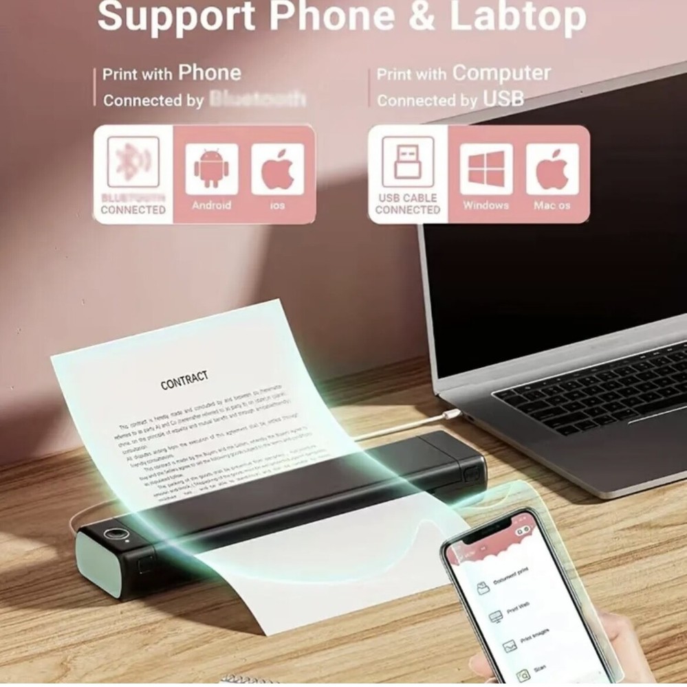 Phomemo M08F - A4 Thermal Printer - ink-less Printer for Home or Office
