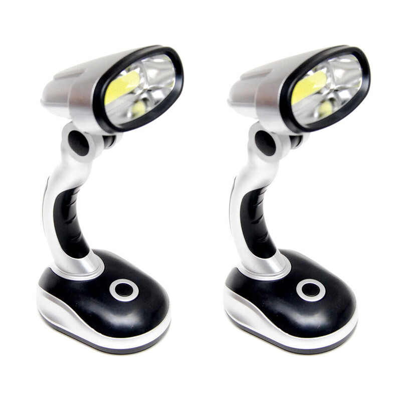 12LEDs Battery Powered Light Desk Table Lamp for Study Reading Camping Portable