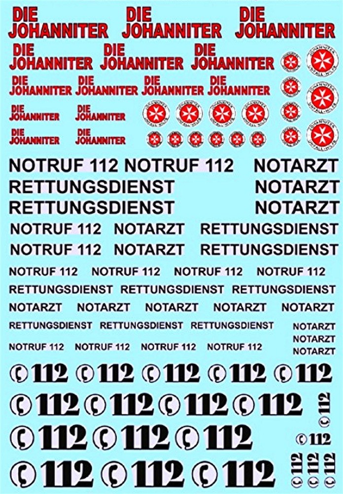 St.John 112 Notruf Emergency Service #2 Rescue Services 1:43 Decal