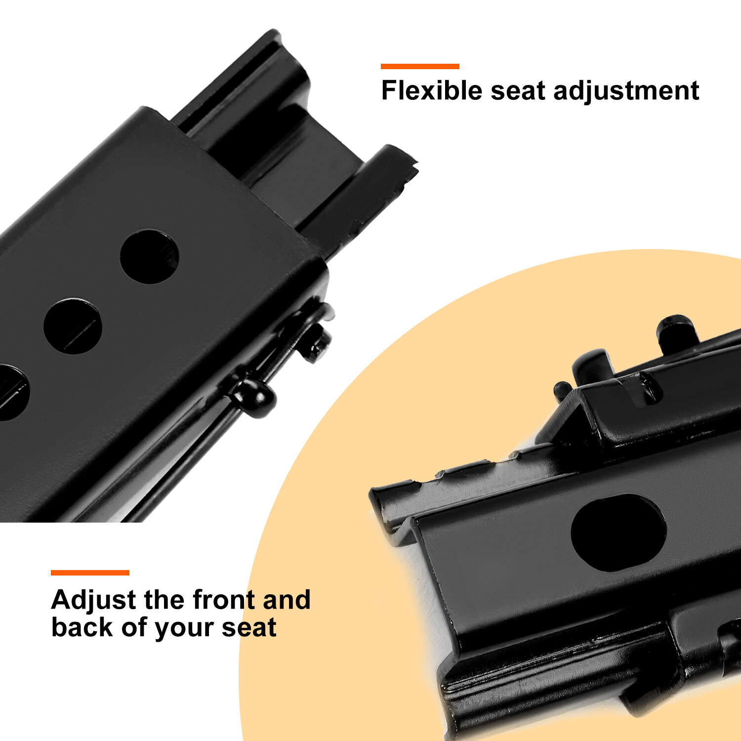 Universal Sliders Dual Locking Racing Bucket Seat Mounting Brackets Base Rail