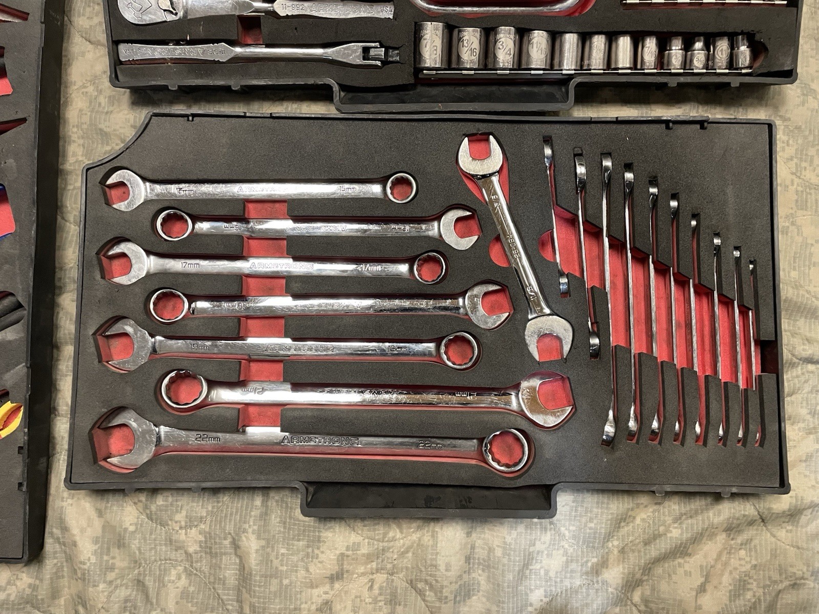 ARMSTRONG MILITARY TOOL KIT SET GENERAL MECHANIC USMC GMTK with Top Tray