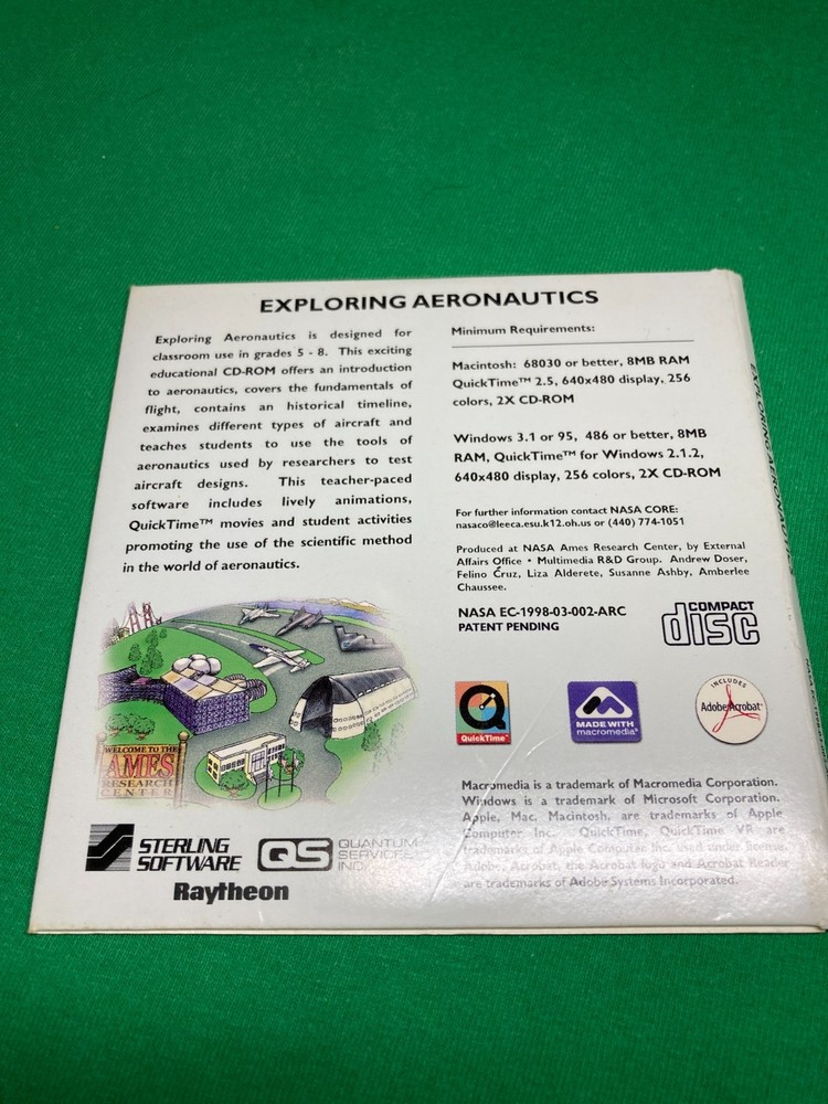 NASA Exploring Aeronautics CD ROM Educational Software Grades 5 to 8 VTG