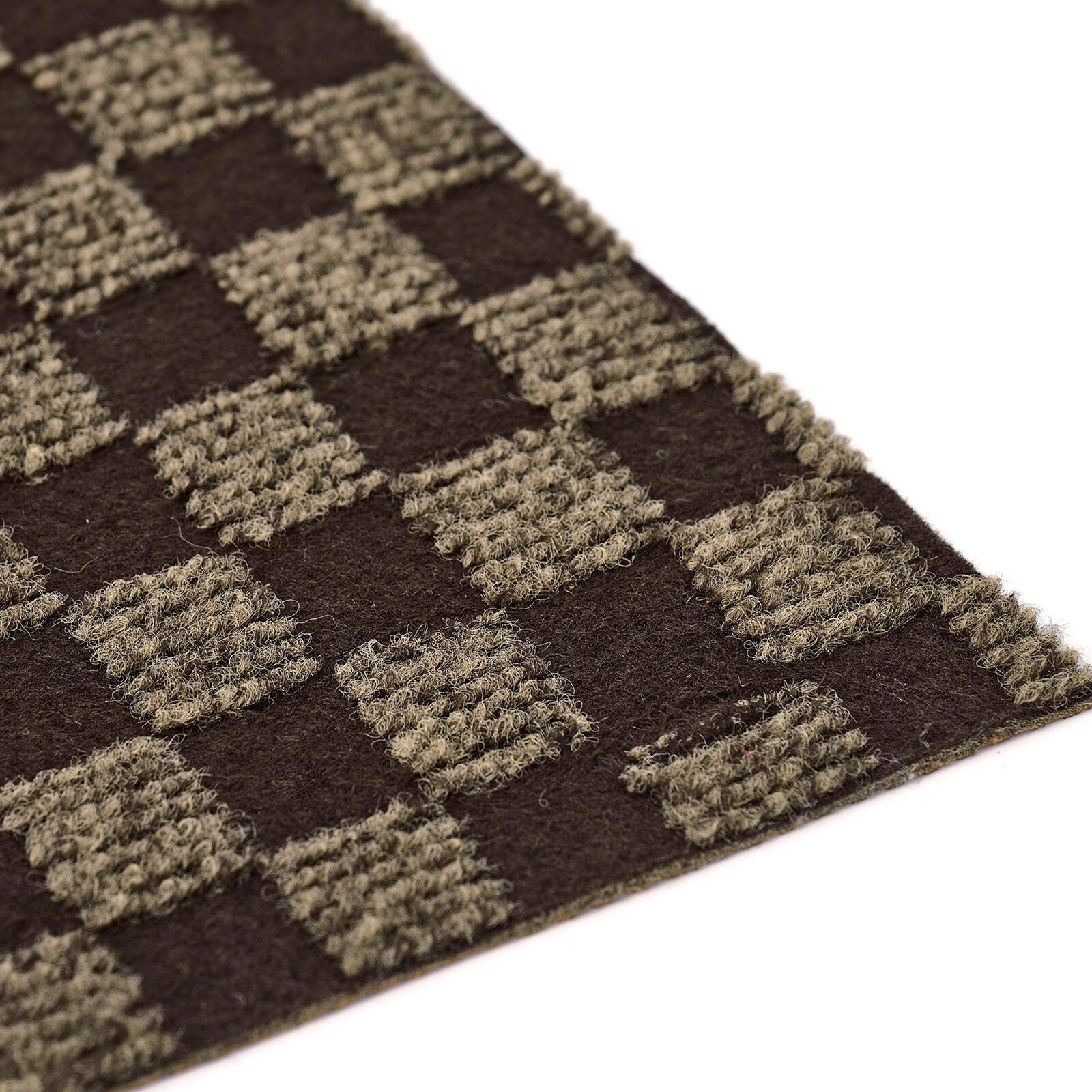 Runner Rug Hallway Non Slip Rubber Back Custom Size as Carpet Doormat Checkered