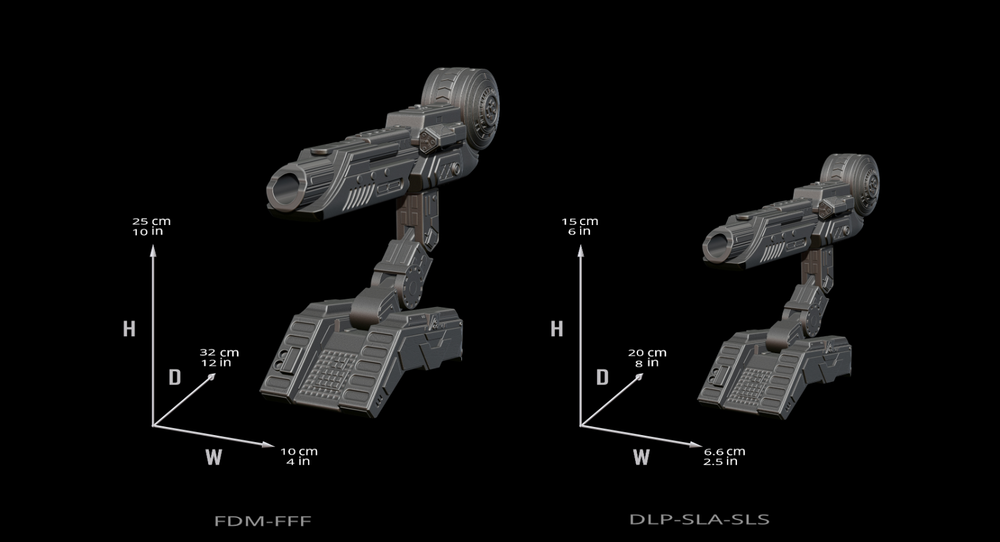 Predator Shoulder Cannon plasma Two Size File for 3D Printer - Model Printing -