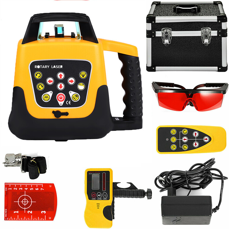 360°Rotary Self-Leveling Rotating Red Beam Laser Level Tool Kit 500m Range