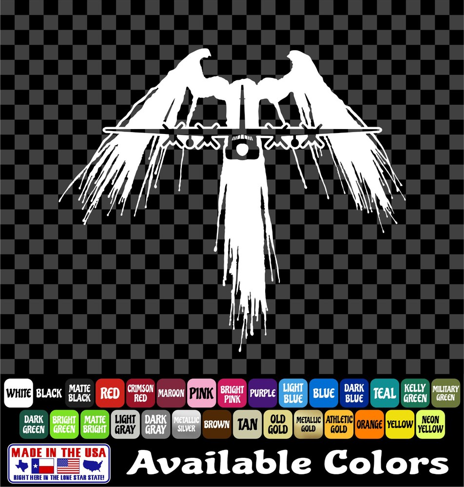 C130 Angel Wing Pattern Salute Flare Drop Defensive Plane Decal Sticker Car
