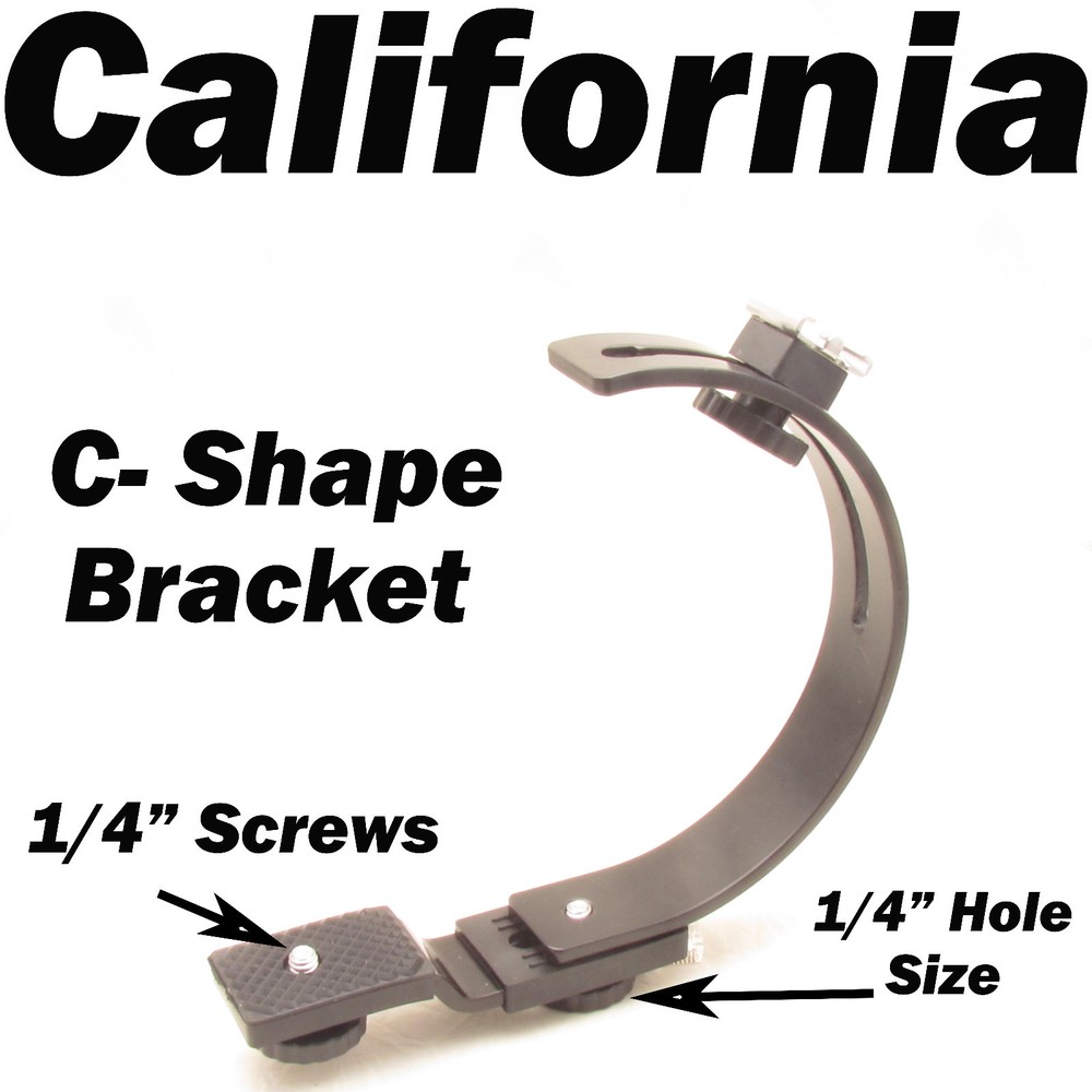 C-Shape Flash LED Video Bracket Flashlight Camera Holder Mount Flash DSLR SLR DV