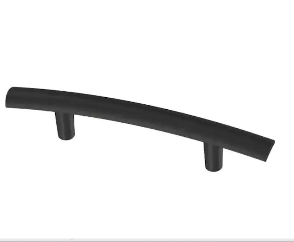 Brainerd P22667C-FB 3" Matte Black Arched Cabinet & Drawer Pull