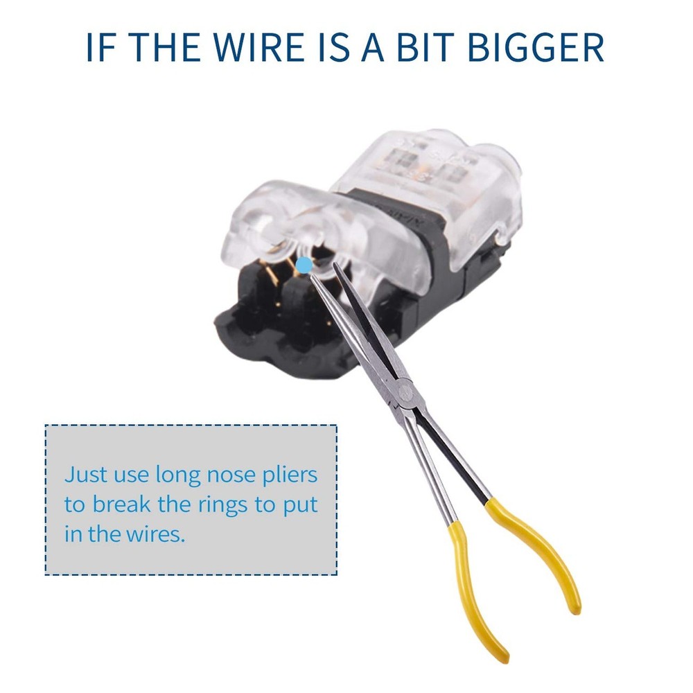 Low Voltage Wire Connector, Quick Solderless Wire Splice Connector,24 Pack T ...