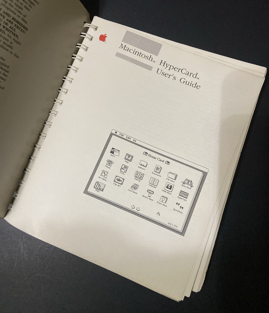 VTG Apple MacIntosh HyperCard Users Guide 030-3081-A