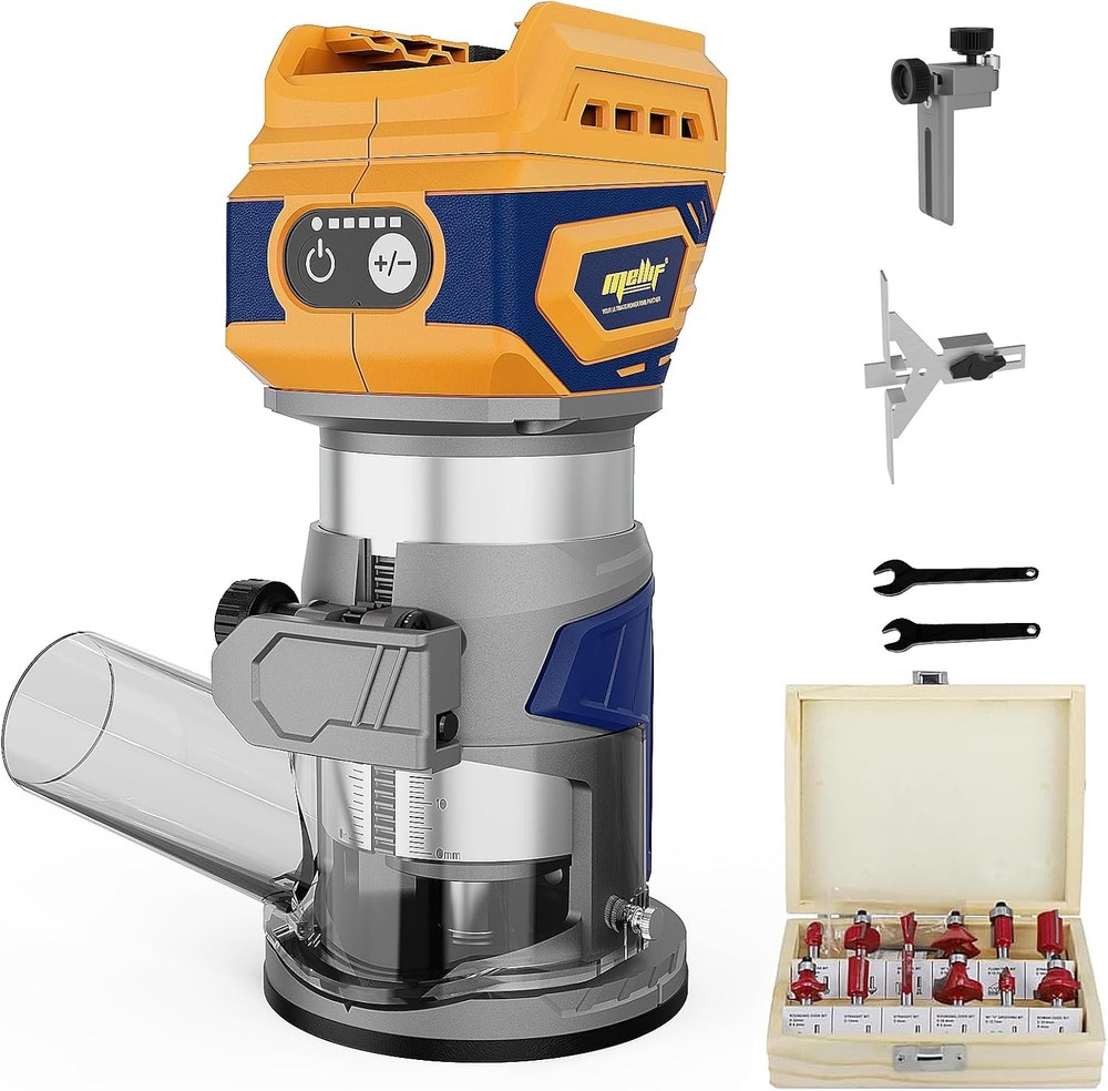 Cordless Brushless Compact Router,Compatible with Dewalt 18V Battery(Bare Tool),