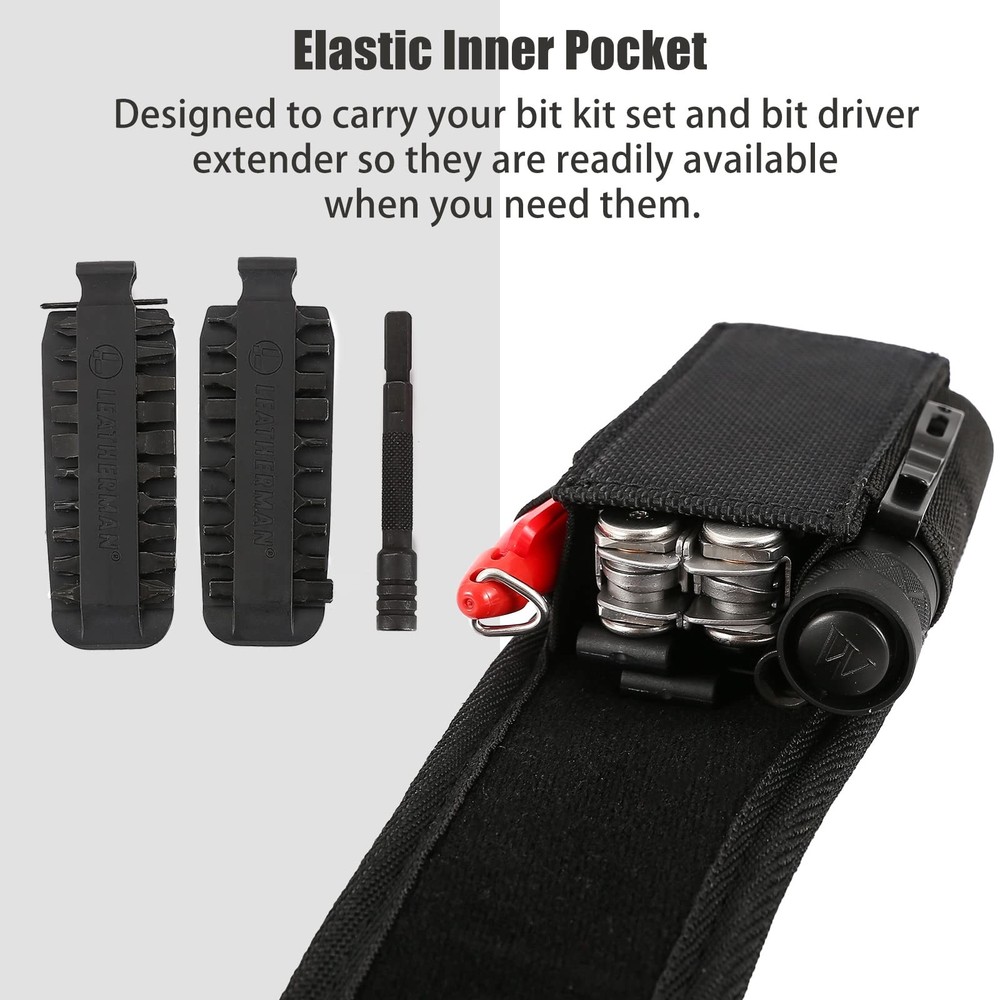 QEES Multitool Sheath for Belt, Tactical Holster & EDC Black1