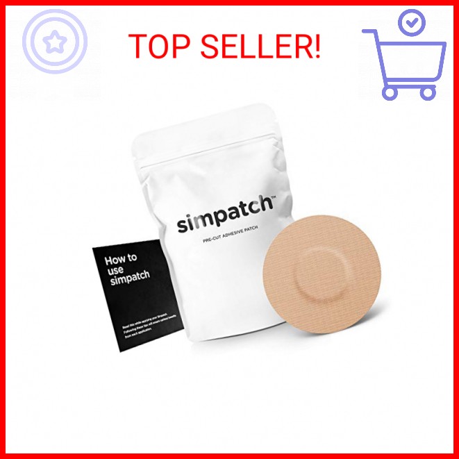 SIMPATCH – Adhesive Patch for Libre (25-Pack) – Waterproof Adhesive (Beige)