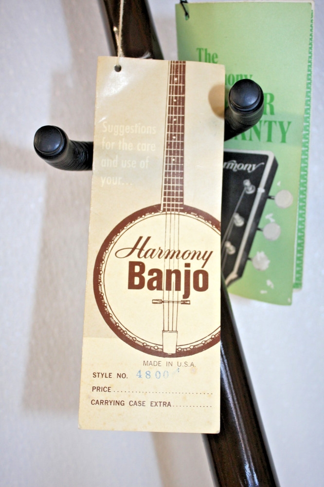 Harmony 4800 4 String Open Back Banjo With Case