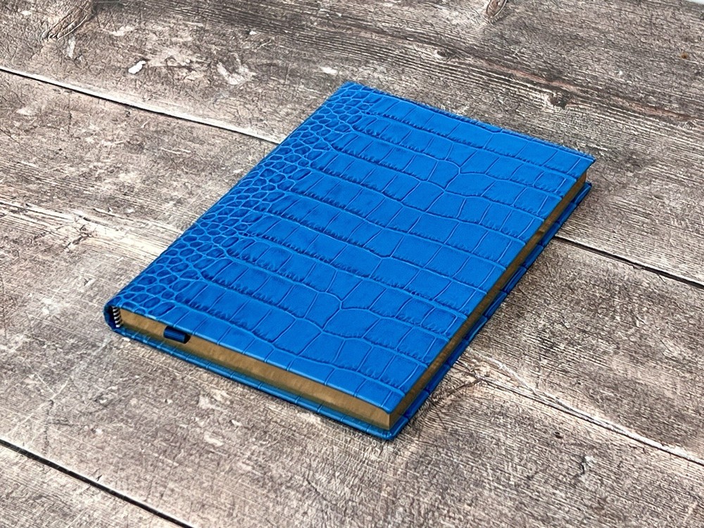 Smythson Medium Blue Mara Soho Notebook