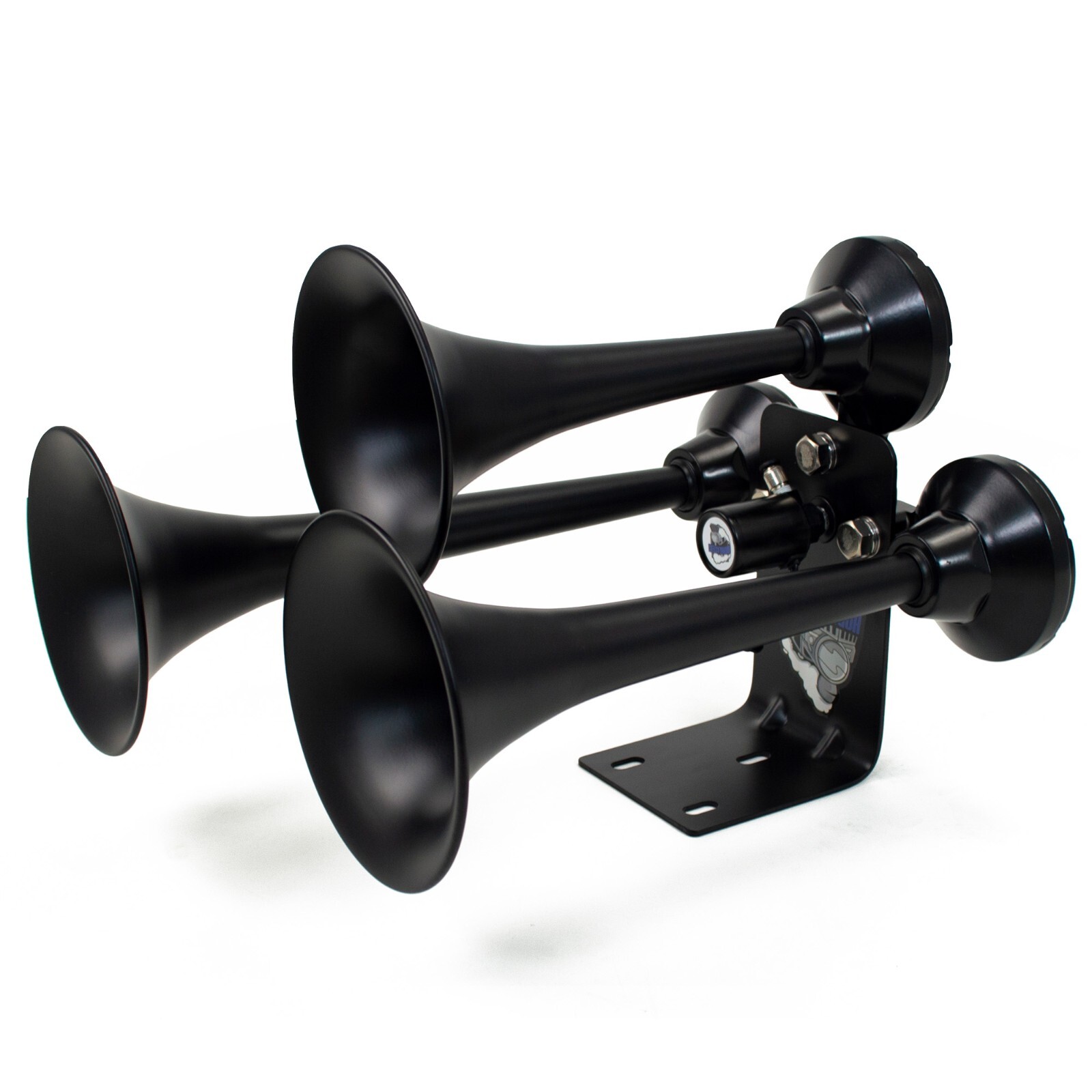 HornBlasters Mini Outlaw 3-Liter Train Horn Set for Semi or Large Truck - Black