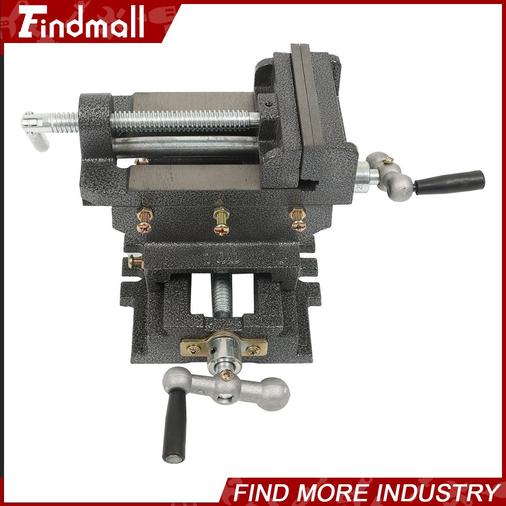 Findmall 4In Cross Drill Press Vise X-Y Clamp Machine Slide Metal Milling 2 Way