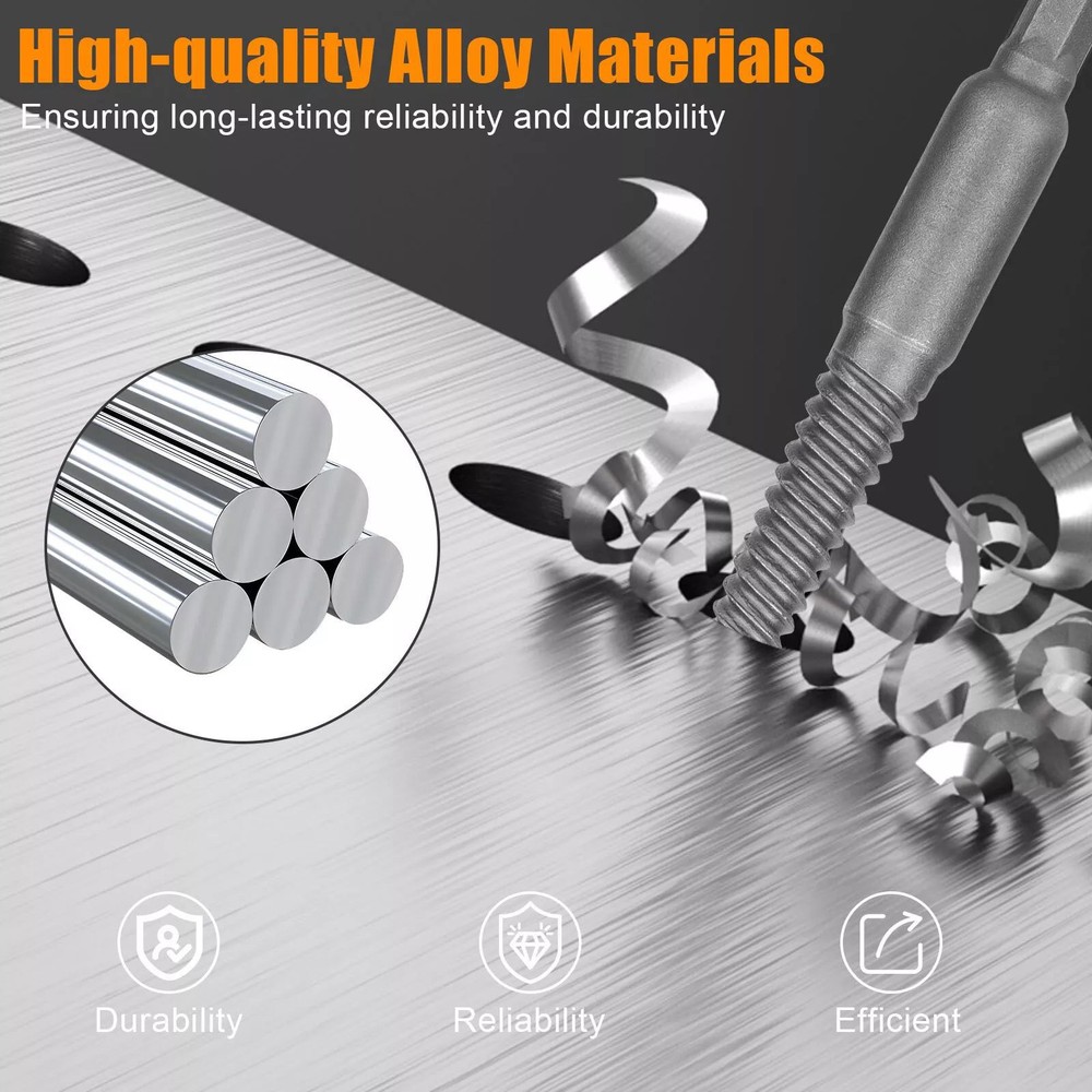 Stud Screw Extractor Remover includes 5 different-sized headless screws