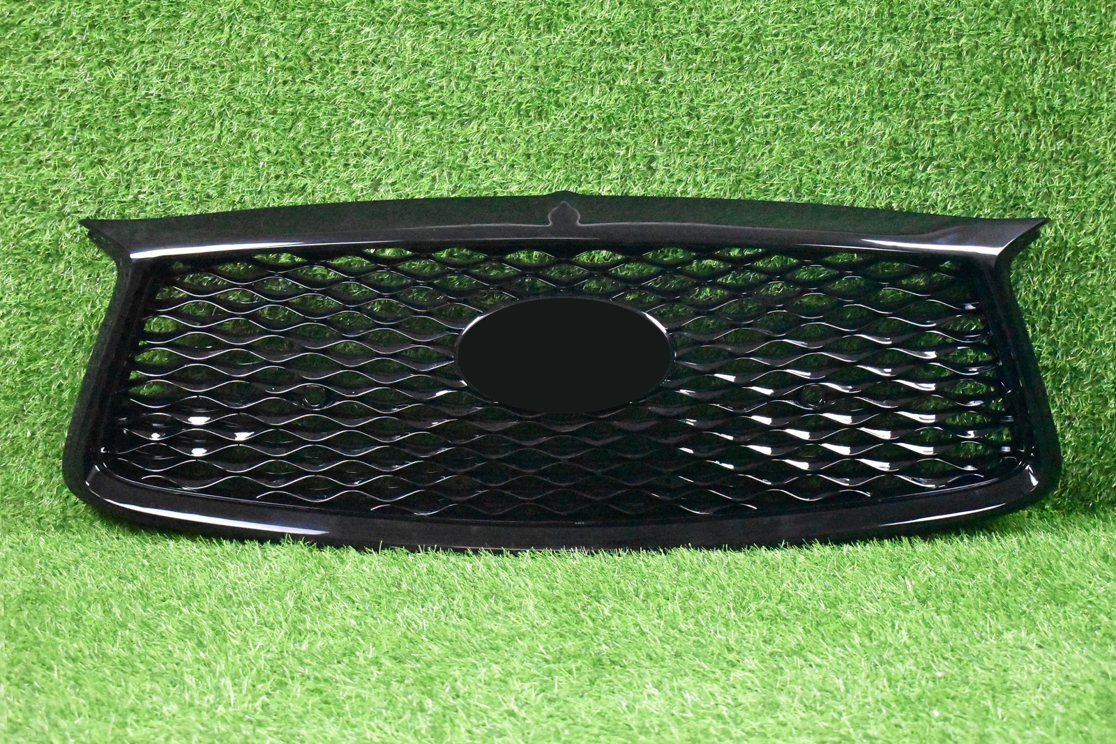 For 2017-2018 INFINITI Q60 Gloss Black Front Bumper Grille Without Camera Option