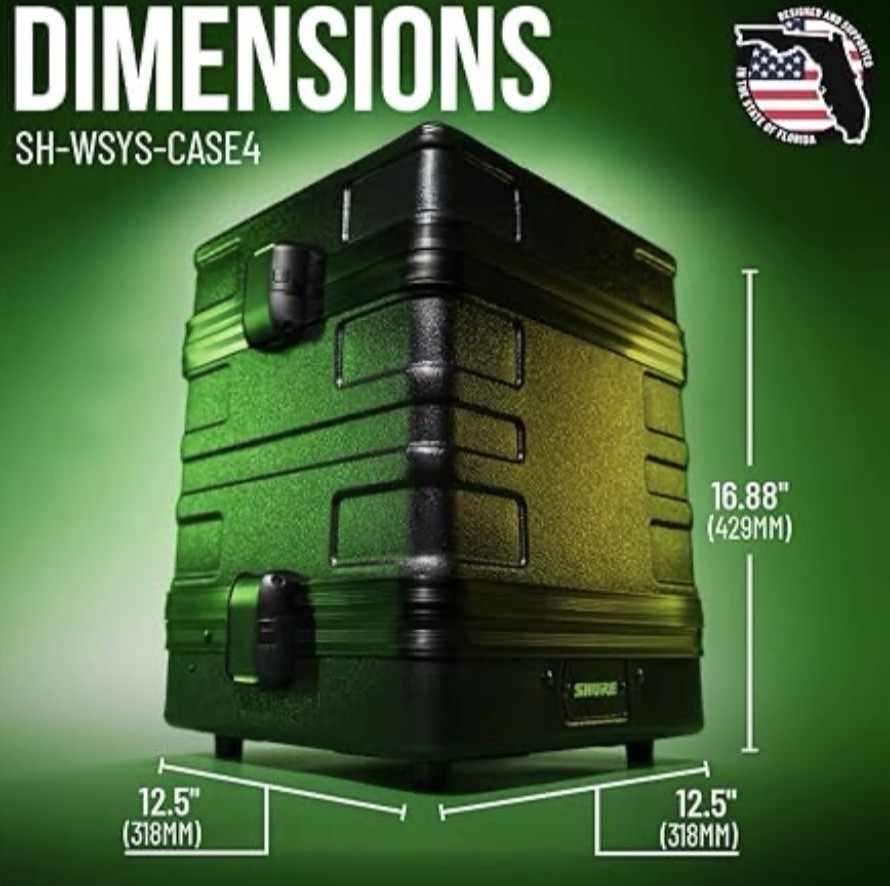 Gator Shure Cases System Solution Series Wireless System Solution Case 4
