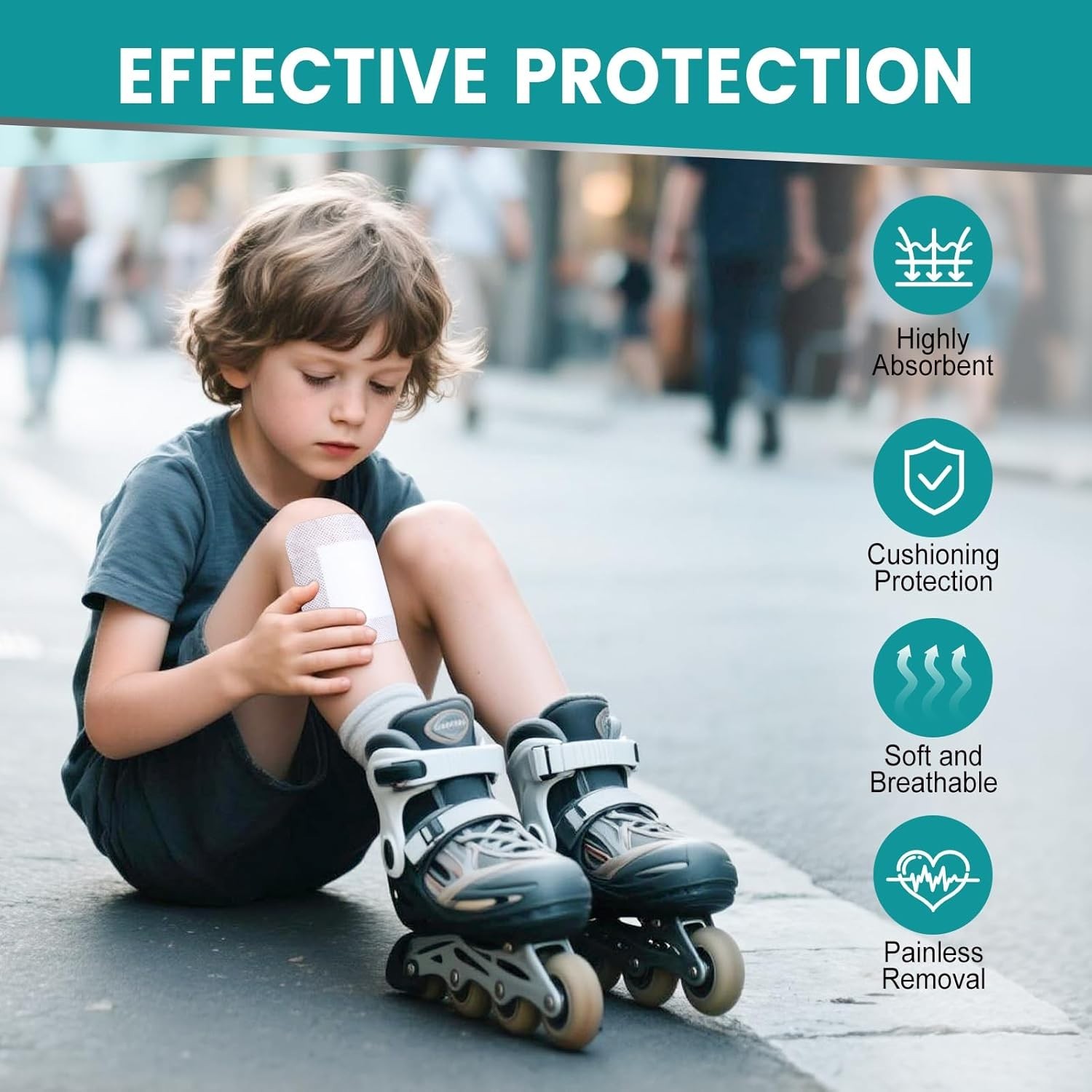 50 Count Island Dressing Bordered Gauze 4" x 4", Gauze Pads Individually Wrapped