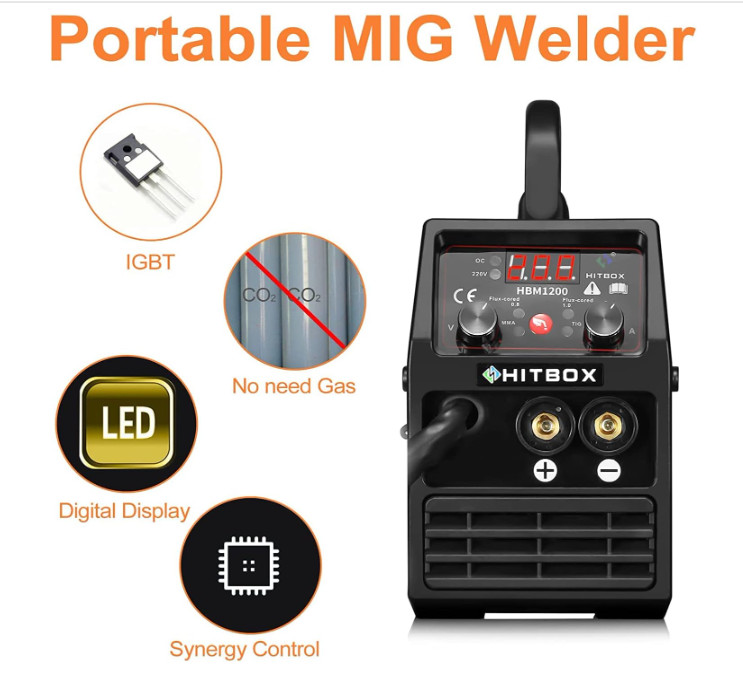 HITBOX 110V/220V 200A 3in1 MMA Welder Gasless MIG Welder LIFT-TIG Welder Machine