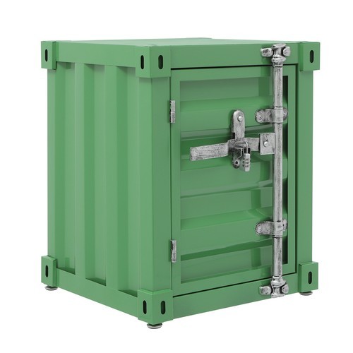 Storage Cabinet Side Table Cabinet with Door Iron Bedside Table Industrial Style