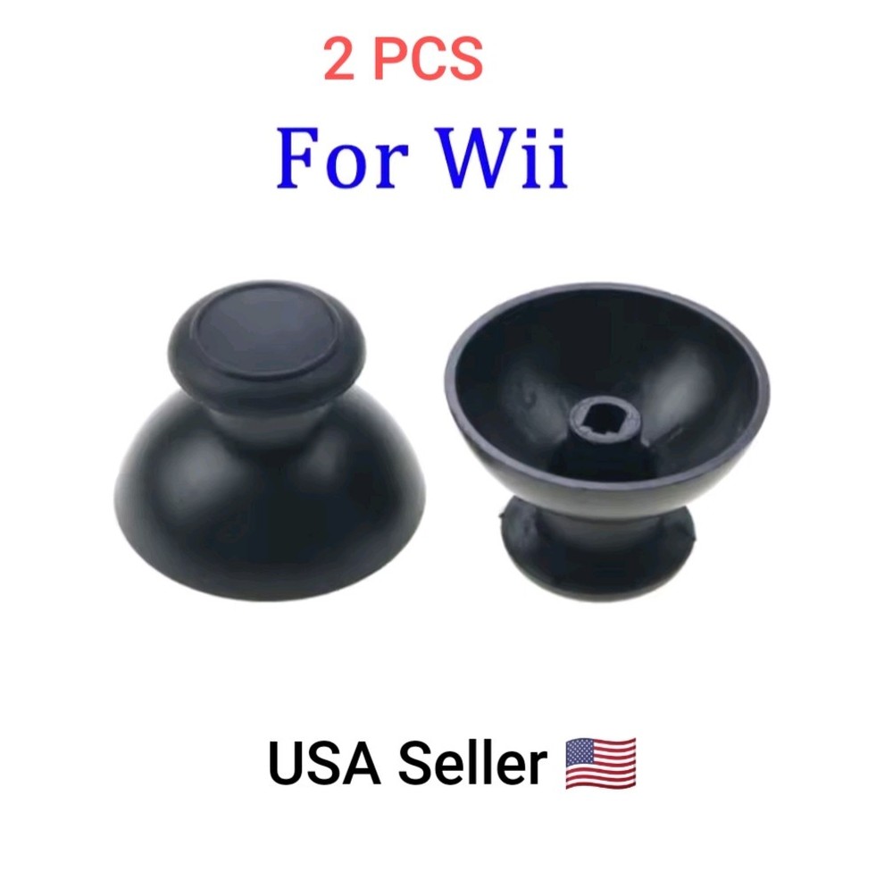 2 PCS Nintendo Wii Joystick Replacement Analog Controller Thumb Stick Grip Cap