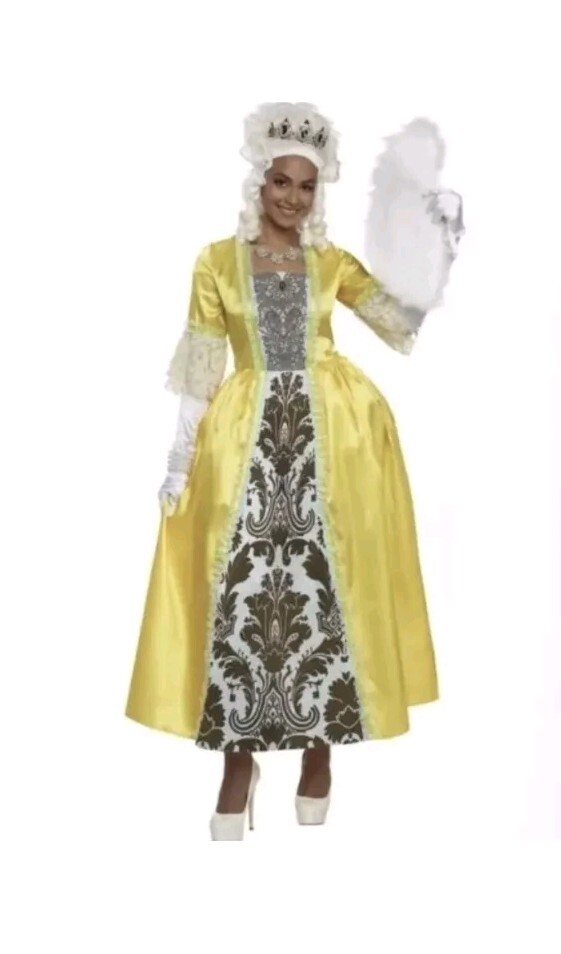 Regency Romance Queen Dress Royal Court Halloween Costume Womens Size L/XL 10-12