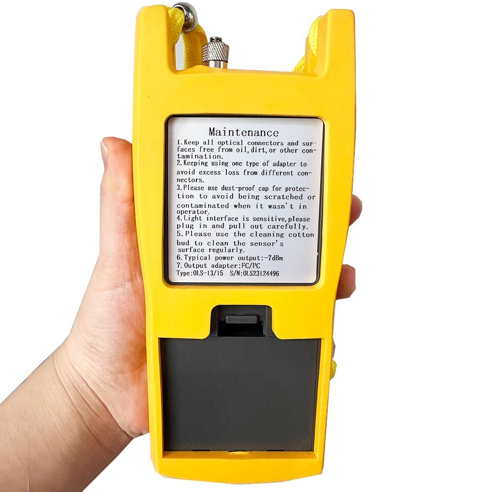 Portable Optical Light Source Range -7dBm 850/1300nm for Measuring Optical Loss