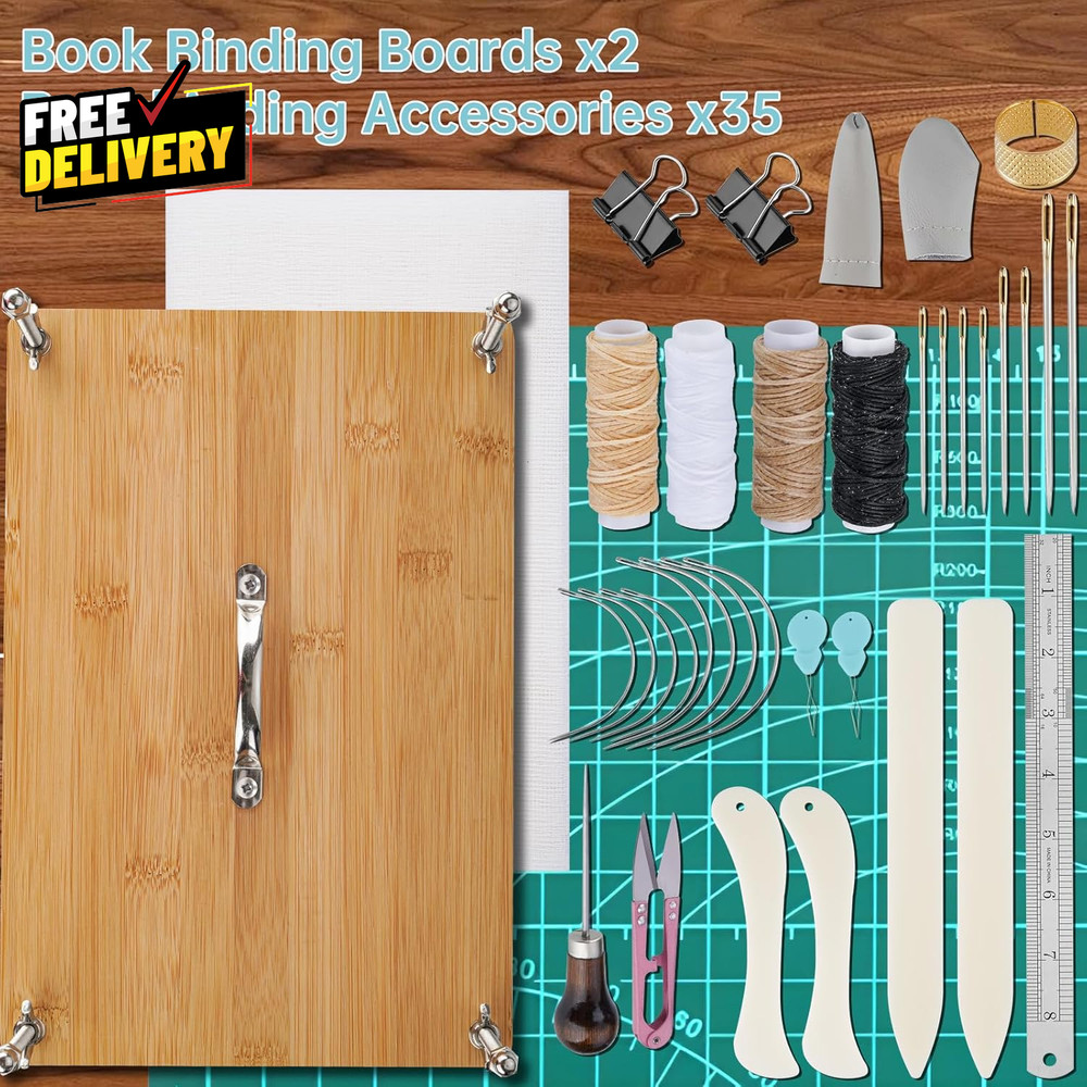 35 PCS Book Press Binding Kit for Notebooks Lesson Plans Document Organization..