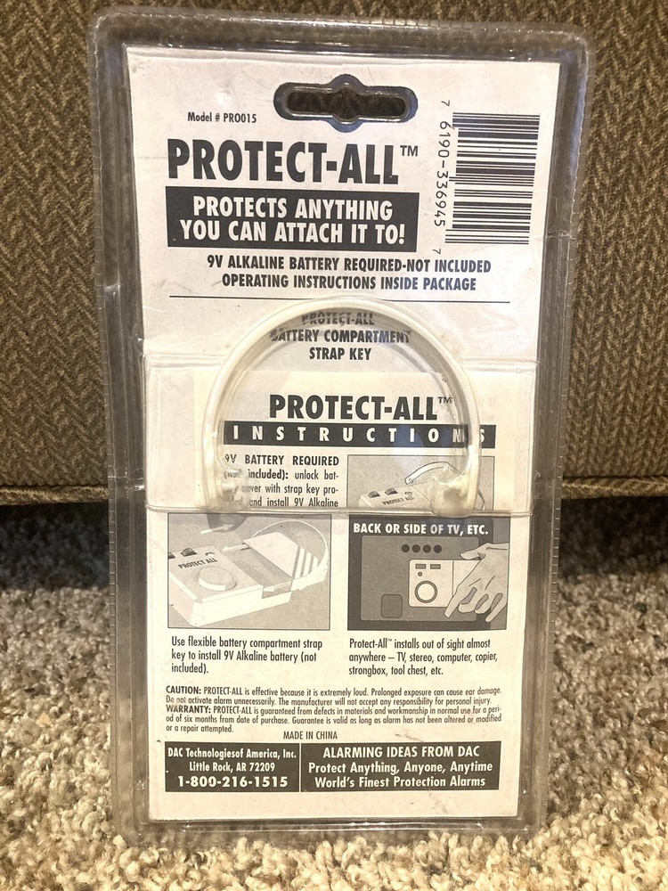 DAC Technologies Protect-All Alarm - 130 decibels - Motion Sensing Siren
