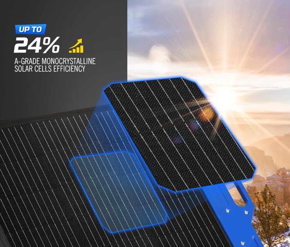 200W Solar Panels 18V Foldable Monocrystalline Solar Panel Kit Rv Camping