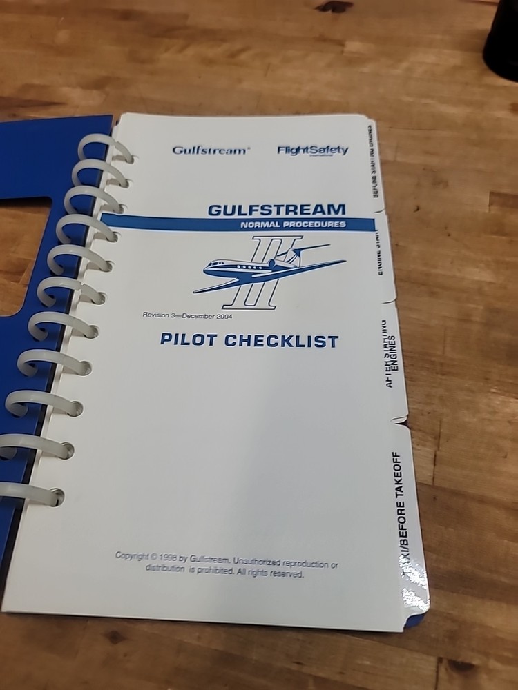 Gulfstream GII Pilot Checklist