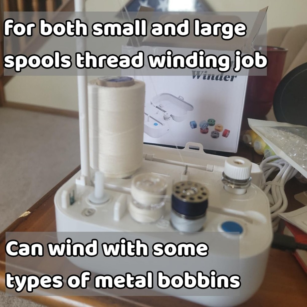 Automatic Bobbin Winder Bobbin Winding Machine with Auto Stop Sensor, Large S...