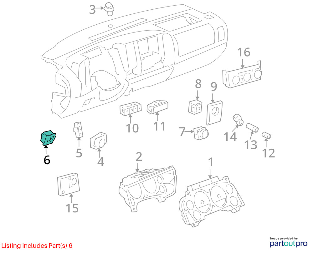 Factory Dash Instrument Panel Trailer Brake Controller 15926102