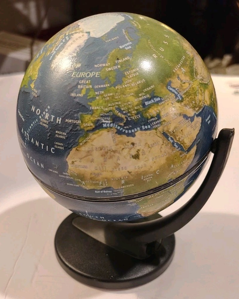 Replogle Globe 2001 Desk Top 5 1/2" Tall On Stand Rotates