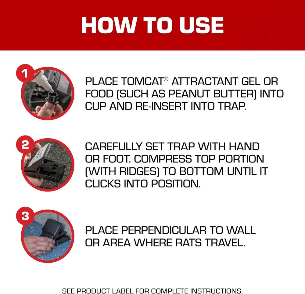Effective Rat Snap Trap - Indoor & Outdoor Use - Easy Setup & Reusable Design