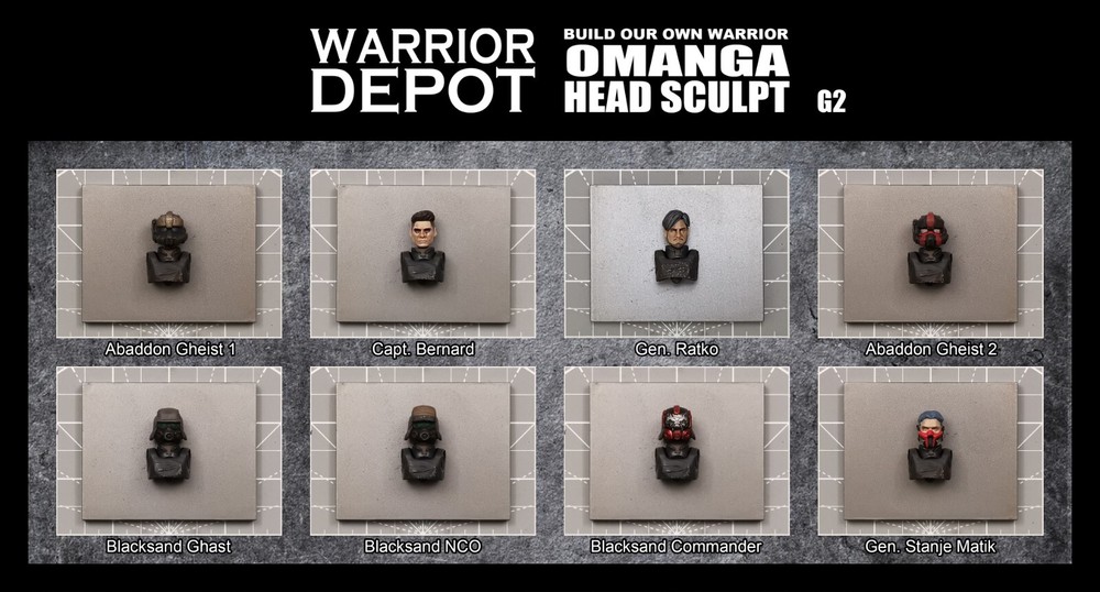 Acid Rain World Head Sculpt Omanga G2 - 1/18 3.75" GI Joe