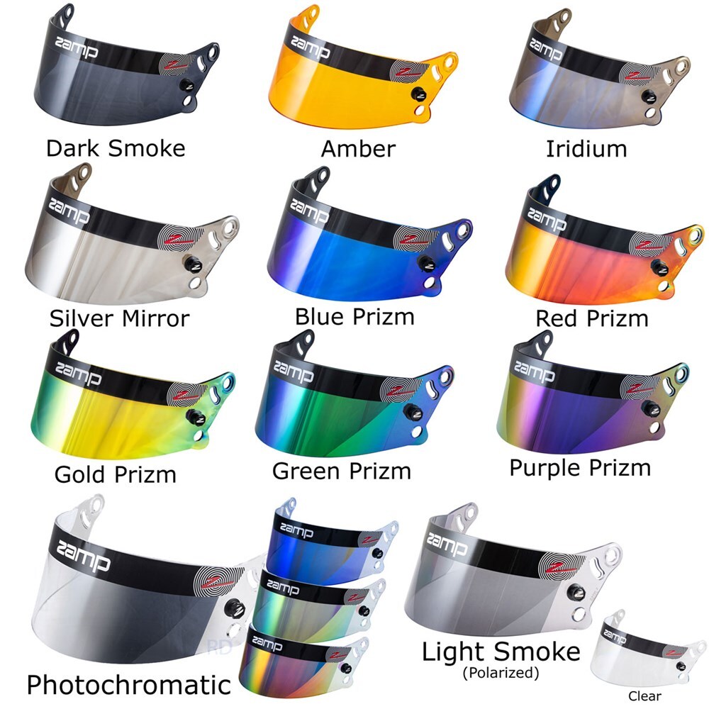 ZAMP Z20 Shield - Red Gold Blue Prizm Iridium Silver Amber Smoke RZ Helmet Visor