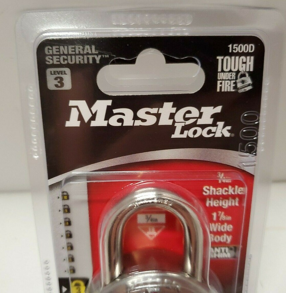 Master Lock Level 3 General Security Padlock #1500D