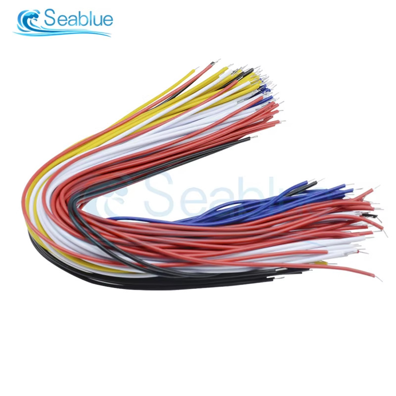 100Pcs Double Head PCB Solder Cable 20CM 26AWG Breadboard Fly Jumper Wire Cable