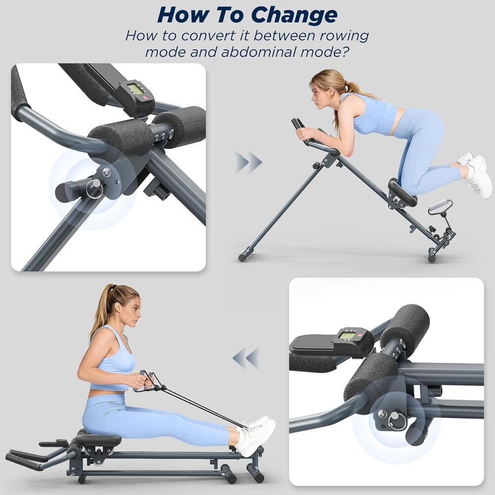Foldable Rowing Machine Home Workout Equipment