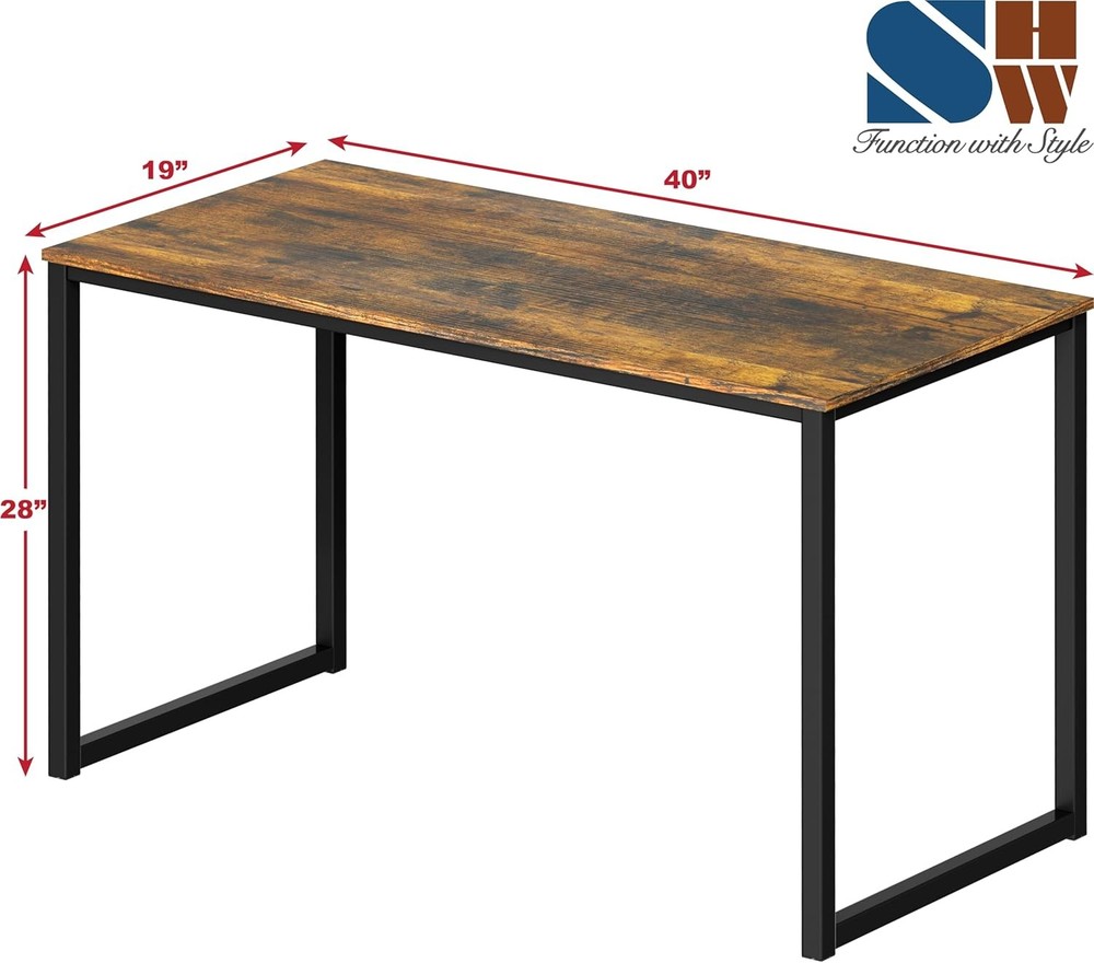 Mission 40-Inch Home Office Computer Desk Rustic Brown