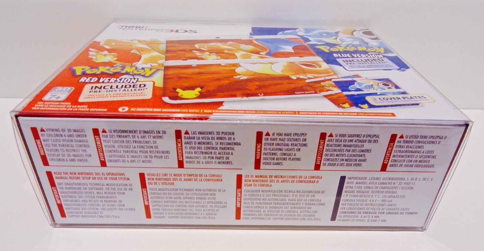 1 Box Protector For POKEMON NINTENDO 3DS 20th ANNIVERSARY Clear Display Case