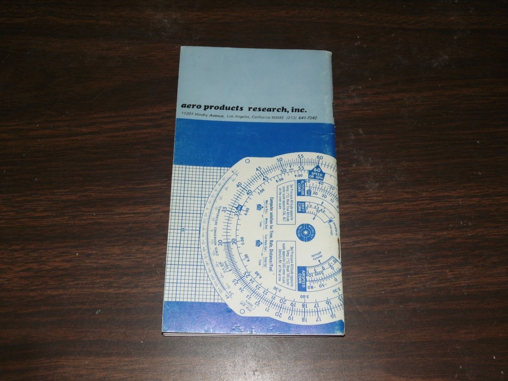 Aero Products E6-B Flight Computer Instruction Manual