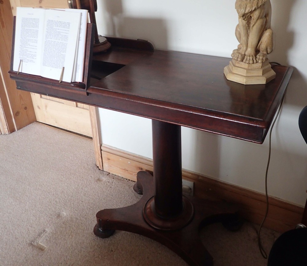 Antique Mahogany Extending (height) Double sided Reading table